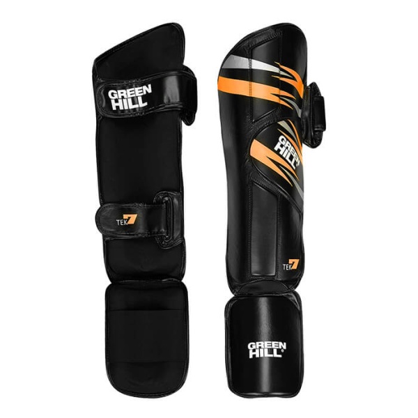Защита голени и стопы Green Hill TEK7 SIS-2107, для ММА, чёрно-оранжевый – фото