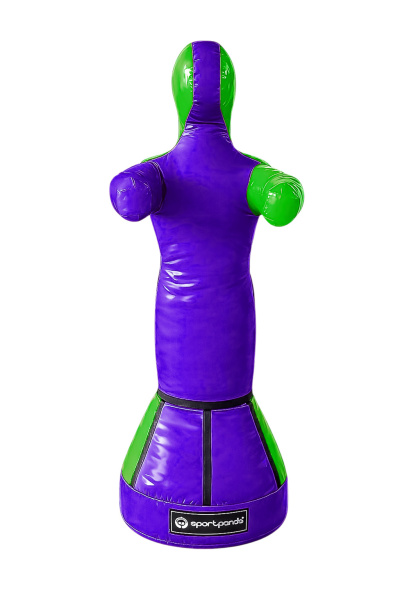 Манекен для бокса и спарринга Герман 170 см, 100 кг, фиолетовый/салатовый