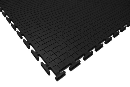 Плитка ПВХ Standart Skin, 500*500, чёрный – фото