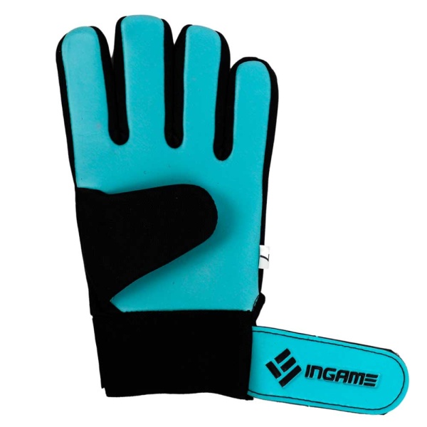 Перчатки вратарские Ingame Wave INFB-907, чёрно-голубой – фото