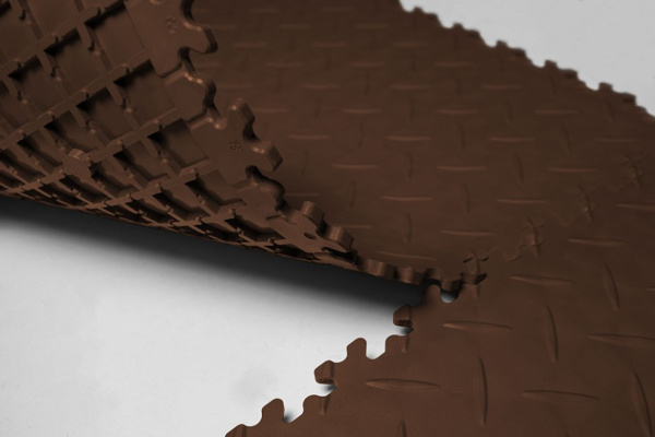 Плитка ПВХ Standart Diamond, 7 мм, 500*500, коричневый