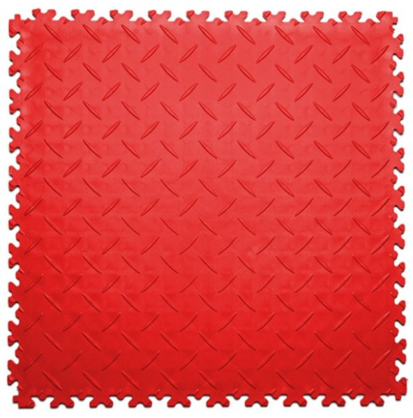Плитка ПВХ Standart Diamond, 7 мм, 500*500, красный