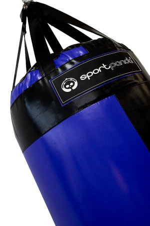 Боксерский мешок SportPanda 100 см, диаметр 50 см, вес 50 кг, синий / черный