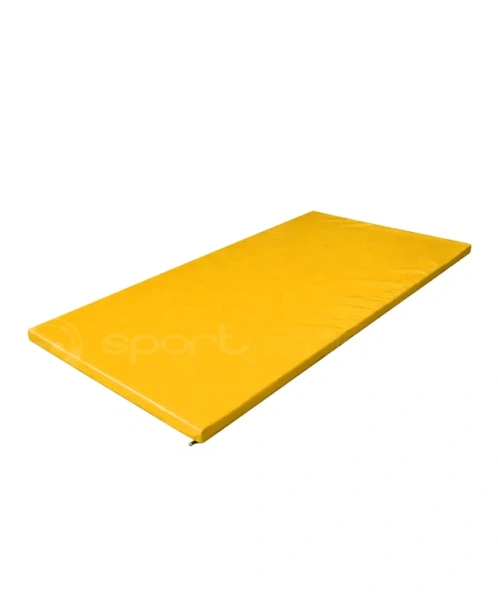 Мат спортивный SportPanda, 1 х 2 х 0.04 м, тент ПВХ + пенополиэтилен, не складной, с липучкой, жёлтый