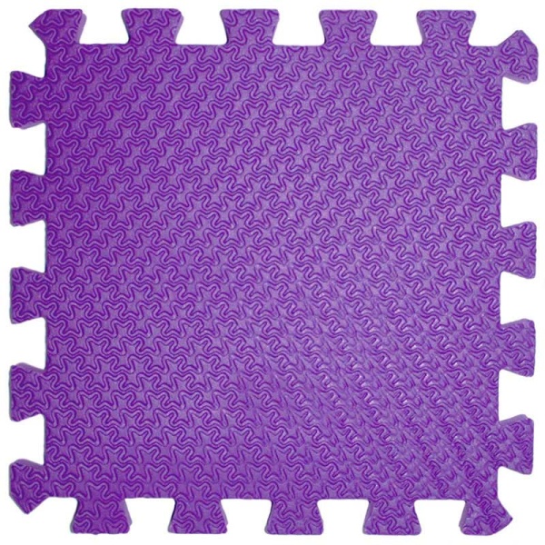  Будо-маты EVA, «Ласточкин хвост», 18 мм, с двух сторон, 33*33 см, 9 шт. в упаковке, фиолетовый