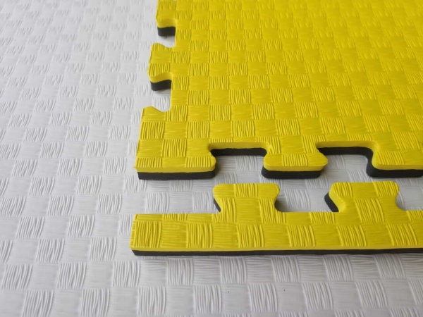 Будо-маты EVA, «Ласточкин хвост», 25 мм, с двух сторон, 100*100 см, жёлтый / чёрный, под заказ