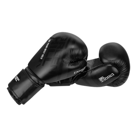 Боксерские перчатки Green Hill UNIQUE BGU-2308, тренировочные, чёрный – фото