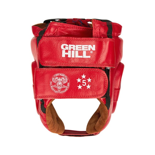 Шлем для рукопашного боя Green Hill FIVE STAR Approved OFRB HGF-4013, для соревнований, красный – фото