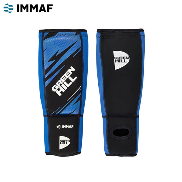 Защита голени и стопы Green Hill SIP-2502i IMMAF approved, для ММА, синий – фото