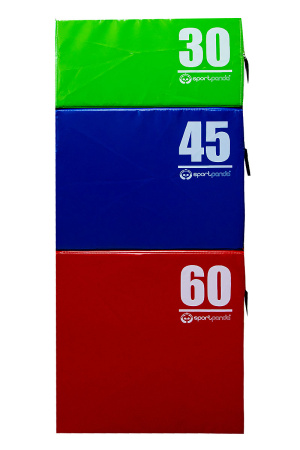 Плиобоксы SportPanda, комплект 3 шт., зеленый / синий / красный – фото