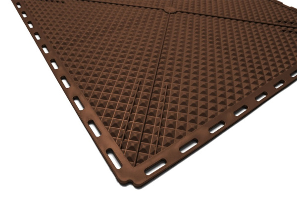 Плитка ПВХ Standart Fix, 6 мм, 500*500, коричневый