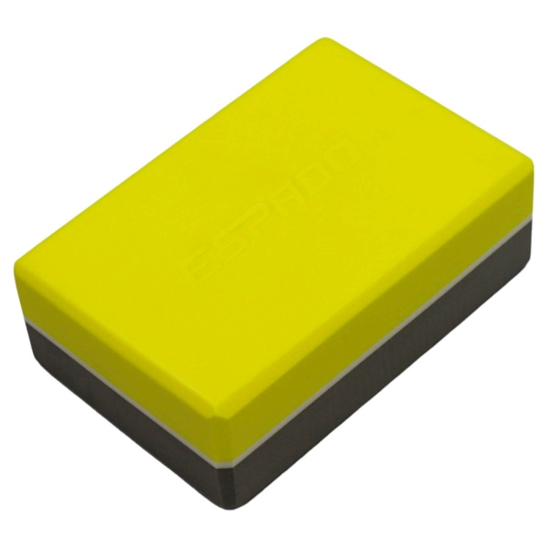 Блок для йоги ESPADO ES2722, серо-жёлтый – фото