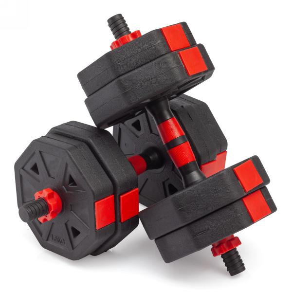 Гантели гексагональные разборные с грифом, 15 кг. (2 шт. х 7,5 кг.) VictoryFit VF-DН150 – фото