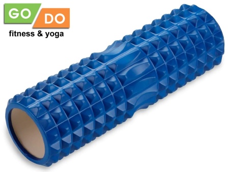 Валик для йоги и фитнеса GO DO YY4-45, 45 x 12 см, массажный, синий – фото