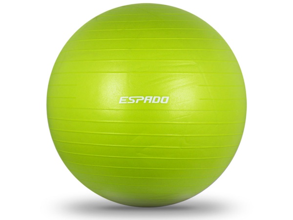 Мяч для фитнеса / фитбол ESPADO ES2111 1/10, 55 см, «антивзрыв», зелёный – фото