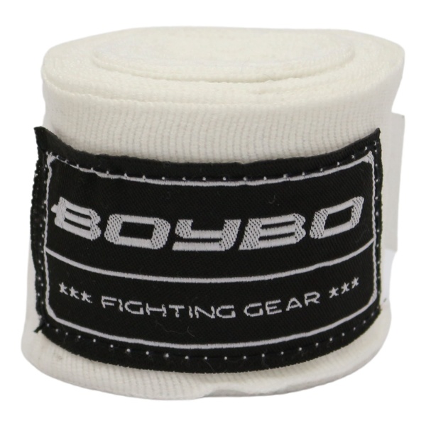 Боксерский бинт BoyBo BB2002-40, хлопок / эластан, белый – фото