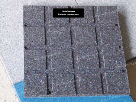  Резиновая плитка MaxTile, 500x500 мм, для детской площадки, 15 мм, терракотовый