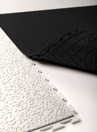 Плитка ПВХ Standart Text, 7 мм, 500*500, чёрный