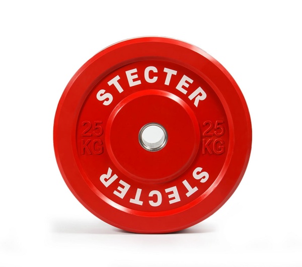 Диск тренировочный STECTER, 25 кг, красный – фото