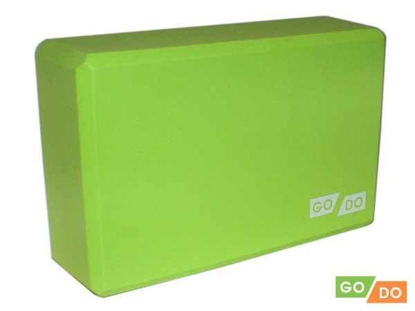 Блок для йоги GO DO, зелёный – фото
