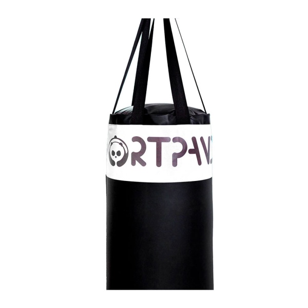  Боксерский мешок SportPanda 100 см, диаметр 31 см, вес 20 кг, на стропах, белый