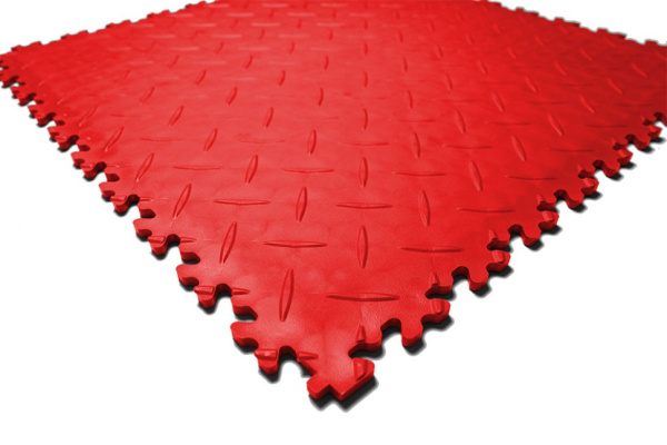 Плитка ПВХ Standart Diamond, 7 мм, 500*500, красный