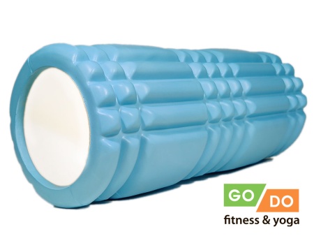 Валик-ролл для йоги и фитнеса GO DO SX3-33, массажный, голубой – фото