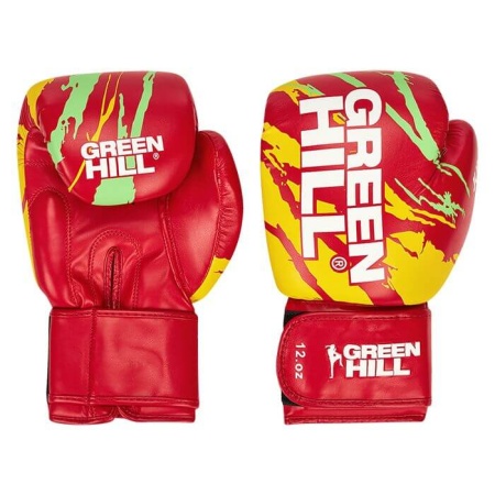 Перчатки для тайского бокса Green Hill JUMBO BGJ-2290, тренировочные, красно-жёлтый – фото