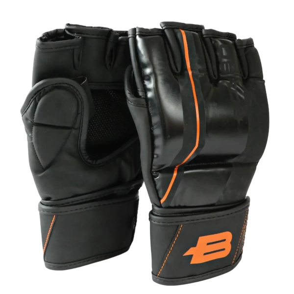 Перчатки для ММА Boybo B-series, тренировочные, чёрно-оранжевый – фото