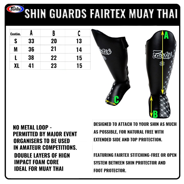  Тренировочная защита голени и стопы Fairtex SP5, S, чёрный