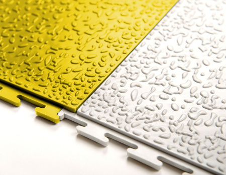 Плитка ПВХ Standart Text, 7 мм, 500*500, жёлтый