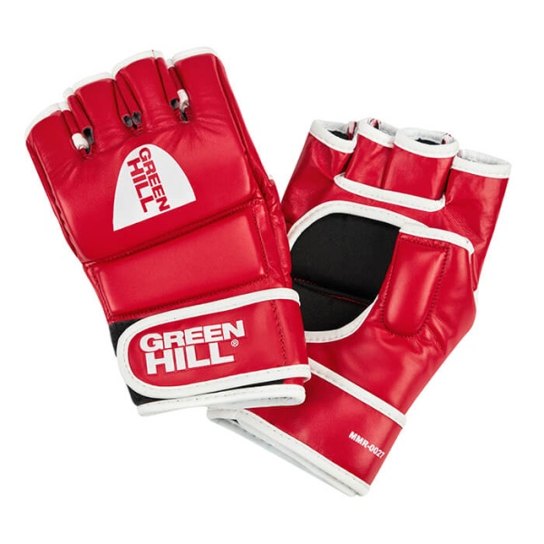 Перчатки для MMA Green Hill CAGE MMR-0027, тренировочные, красный – фото