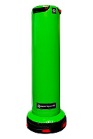 Напольный боксерский мешок SportPanda, ПВХ, 180 см, диаметр 45 см, 78 кг, чёрный / зелёный