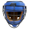 Шлем для рукопашного боя BoyBo Flexy BP2005, с металлической решеткой, синий – фото