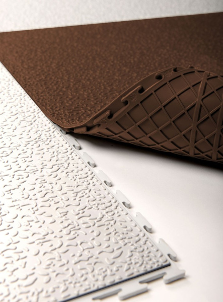 Плитка ПВХ Standart Text, 6 мм, 500*500, коричневый