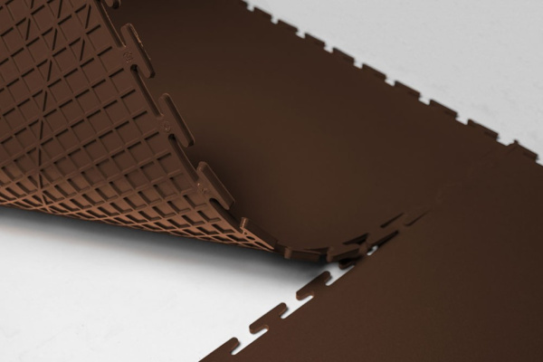 Плитка ПВХ Standart Flat, 5 мм, 500*500, коричневый