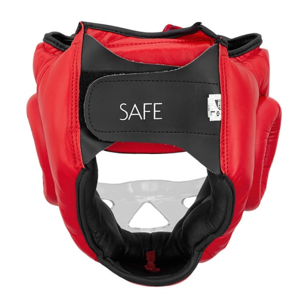 Шлем для карате Green Hill SAFE HGS-4023S, с бампером, тренировочный, на шнуровке, красный – фото