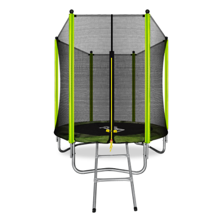 ARLAND Батут  6FT с внешней страховочной сеткой и лестницей (Light green) – фото