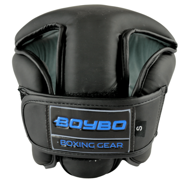 Шлем боксерский BoyBo B-series, чёрно-синий – фото