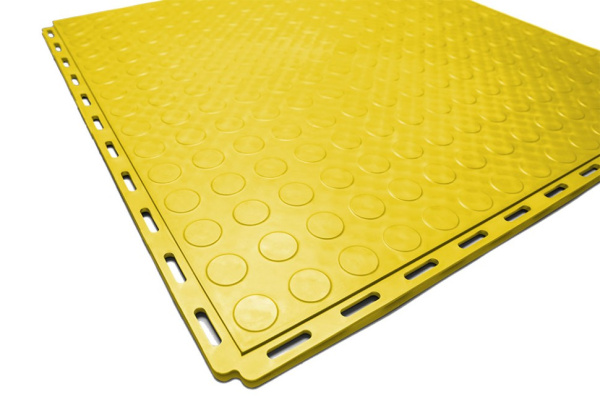 Плитка ПВХ Standart Fix, 6 мм, 500*500, жёлтый