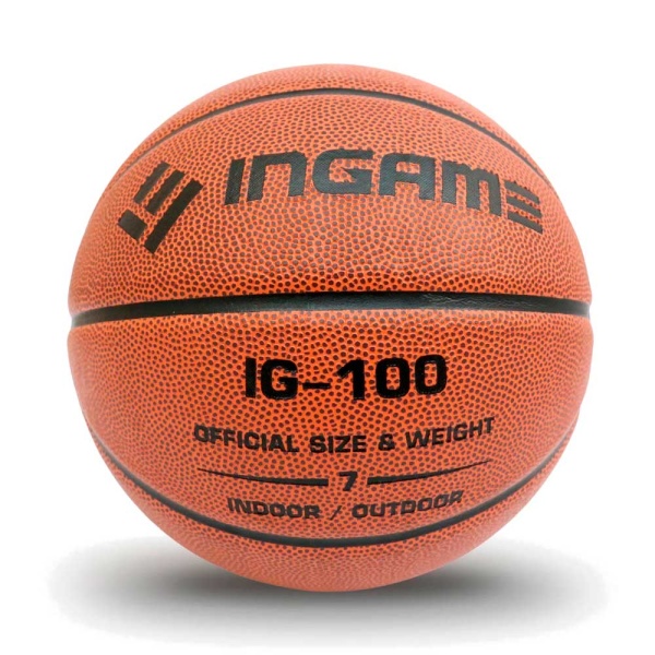 Мяч баскетбольный INGAME IG-100 №7, оранжевый – фото