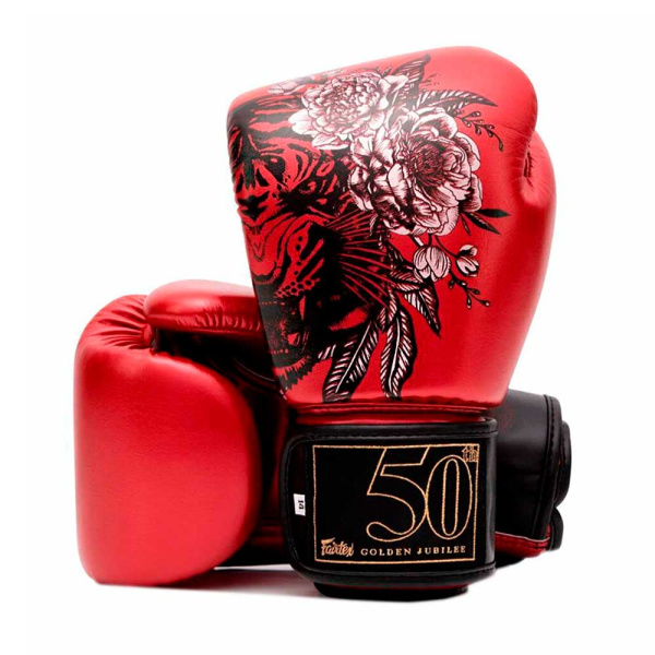 Боксерские перчатки Fairtex BGV Premium Gold Jubilee, в подарочной упаковке – фото