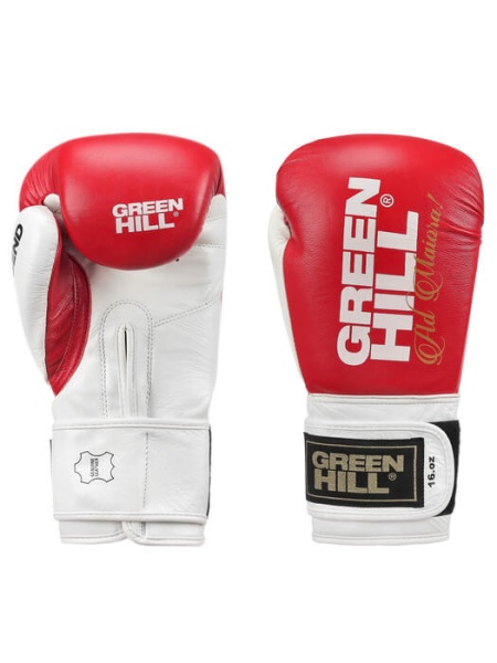 Боксерские перчатки Green Hill LEGEND BGL-2246, тренировочные, красно-белый – фото