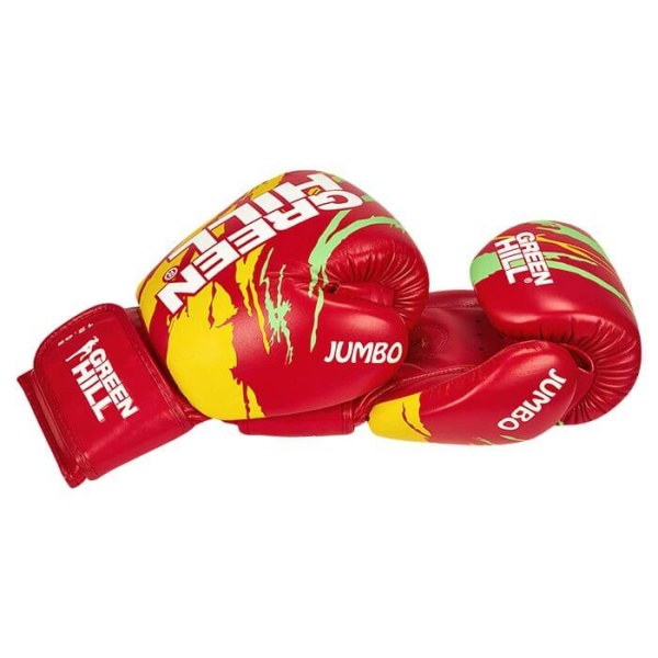 Перчатки для тайского бокса Green Hill JUMBO, тренировочные, красно-жёлтый – фото