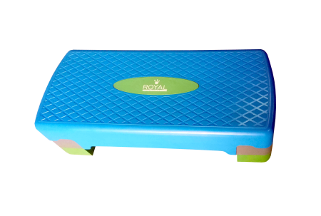 Степ-платформа Royal Fitness STEPPER-20, 2 уровня, синий – фото