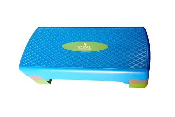 Степ-платформа Royal Fitness STEPPER-20, 2 уровня, синий – фото
