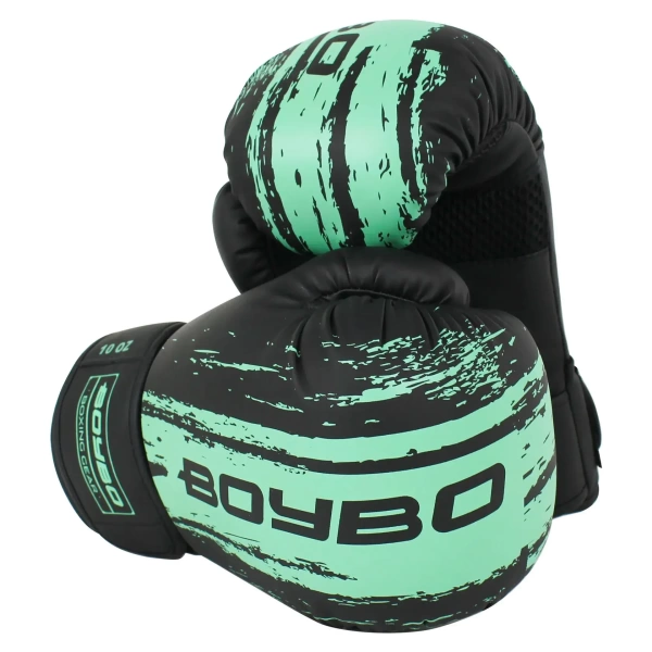 Боксерские перчатки BoyBo Stain BGS322, тренировочные, голубой – фото
