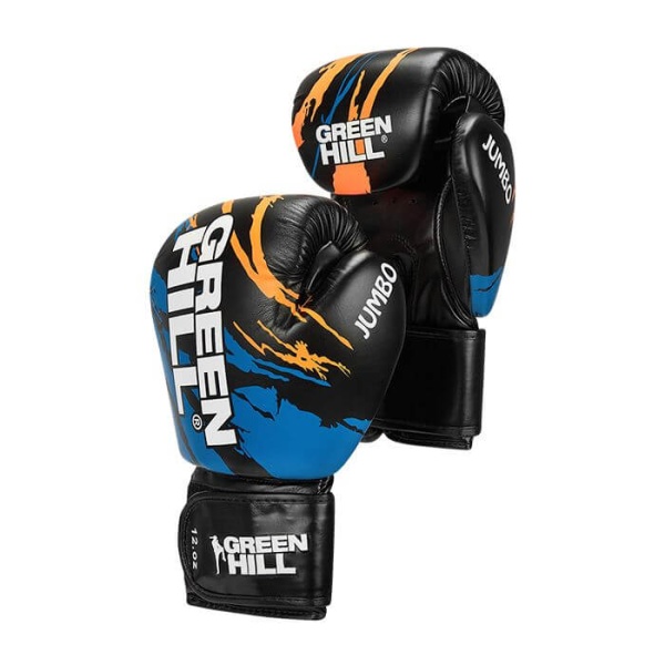 Перчатки для тайского бокса Green Hill JUMBO, тренировочные, чёрно-синий – фото