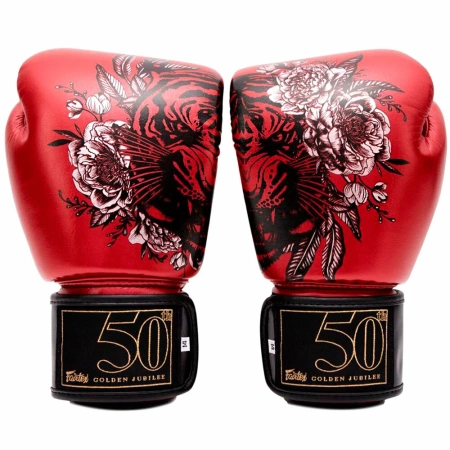 Боксерские перчатки Fairtex BGV Premium Gold Jubilee, в подарочной упаковке – фото
