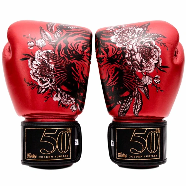 Боксерские перчатки Fairtex BGV Premium Gold Jubilee, в подарочной упаковке – фото
